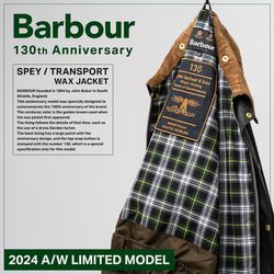 Barbour /バブアー 130周年記念モデルシリーズ「スペイ」「トランス