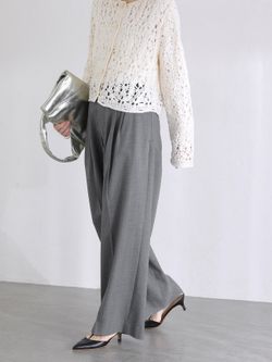 洗える】モールエンブロイダリーカーディガンのコーディネートスナップ