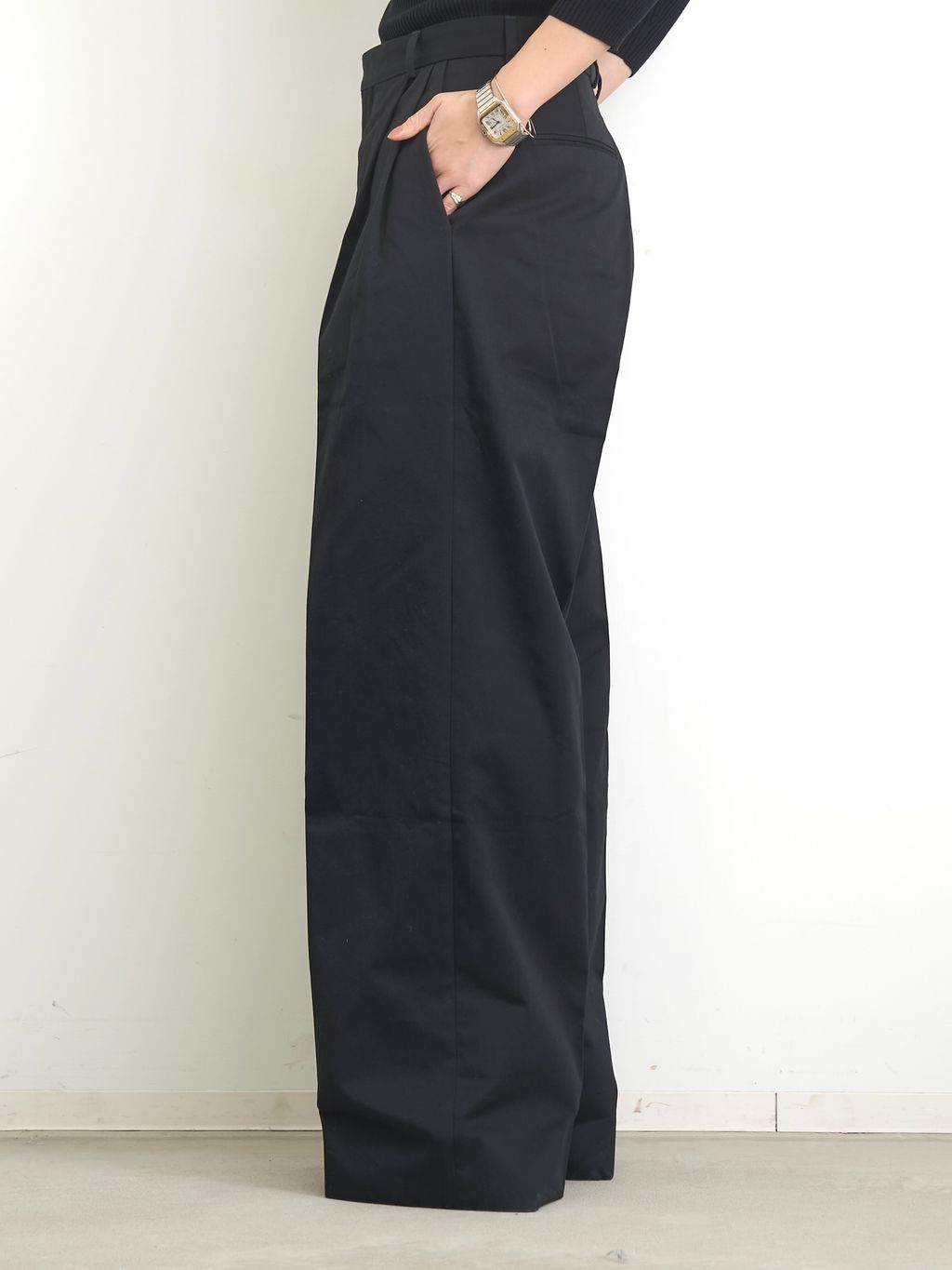 INDRESS/インドレス】 COTTON TWIL WIDE PANTSのコーディネート