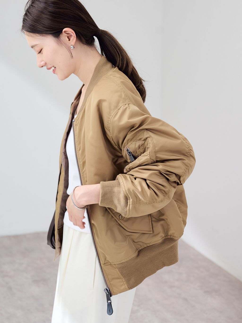 ≪予約≫TOP KHAKI/トップカーキ MA-1ナイロンジャケットの