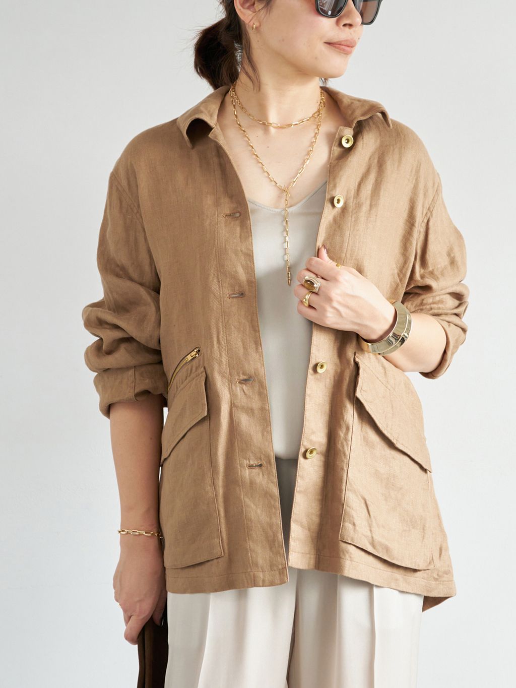 OGLINEN COVERALL ジャケットのコーディネートスナップ（KANAGAWA