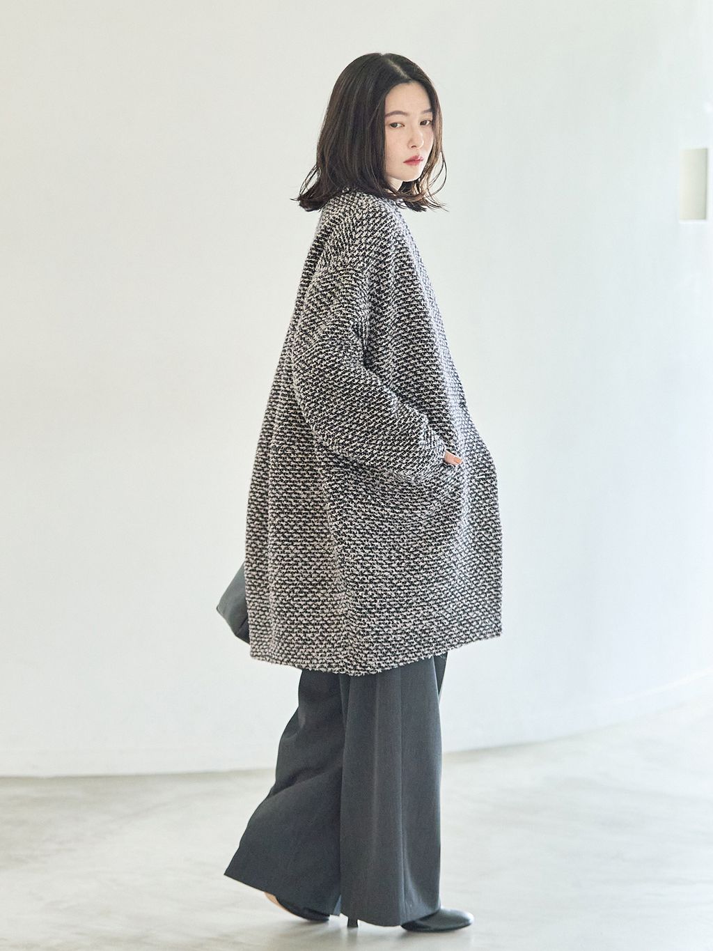 一部WEB限定カラー/予約》SUPER140S/GIOLICA コクーンコートの