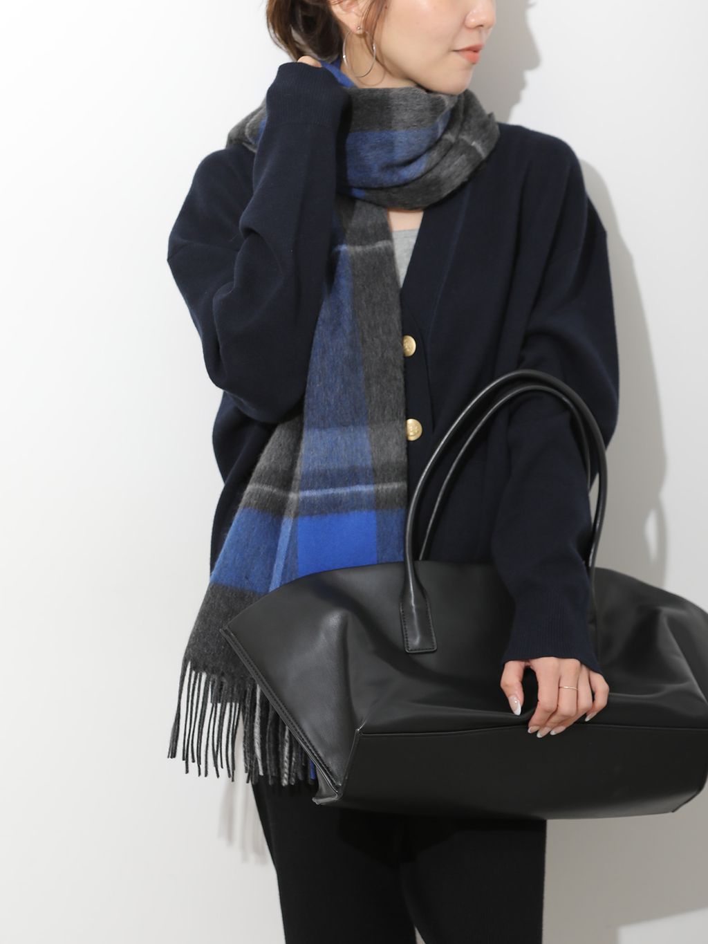 追加予約/ 新色》RELUME ウールカシミヤストールのコーディネート