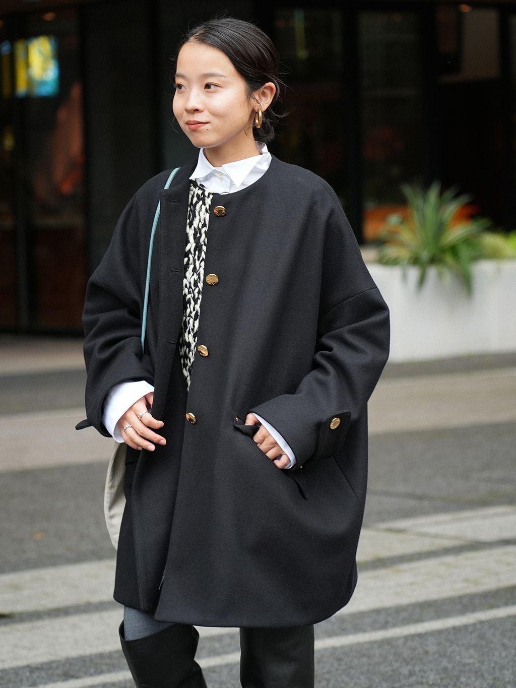 MACKINTOSH/マッキントッシュ 別注 HUMBIE ノーカラーコクーンコートの