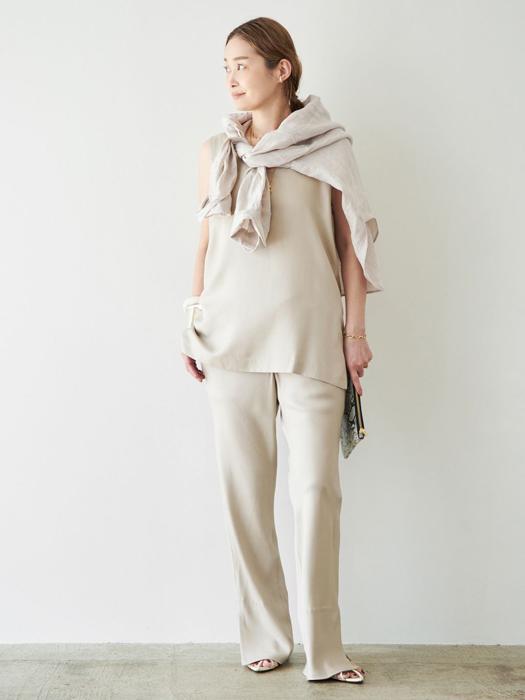 予約》【Raspail/ラスパイユ】Standard Silk Pantsのコーディネート