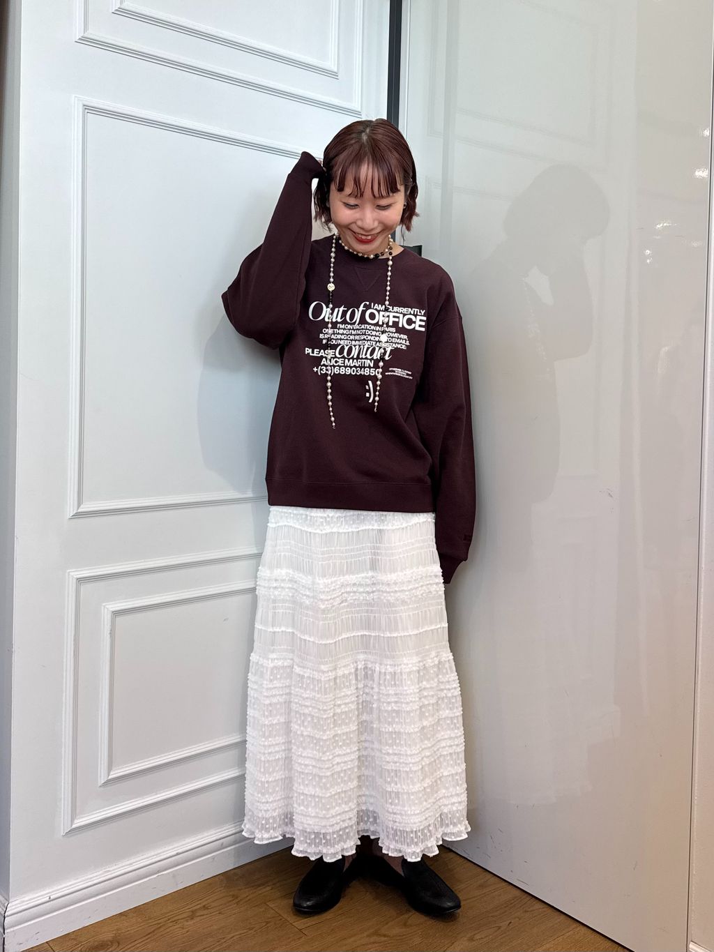 WEB限定/追加》MAJOLICAティアプリーツスカートのコーディネート