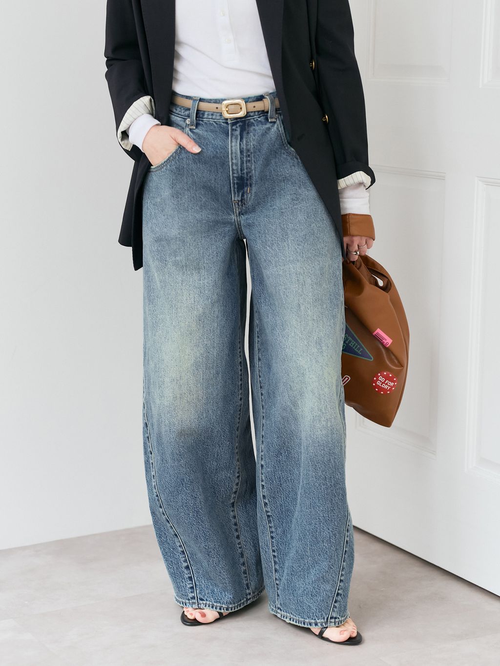 新色有り / 追加》プレーンウィーブダブルブレストジャケットの