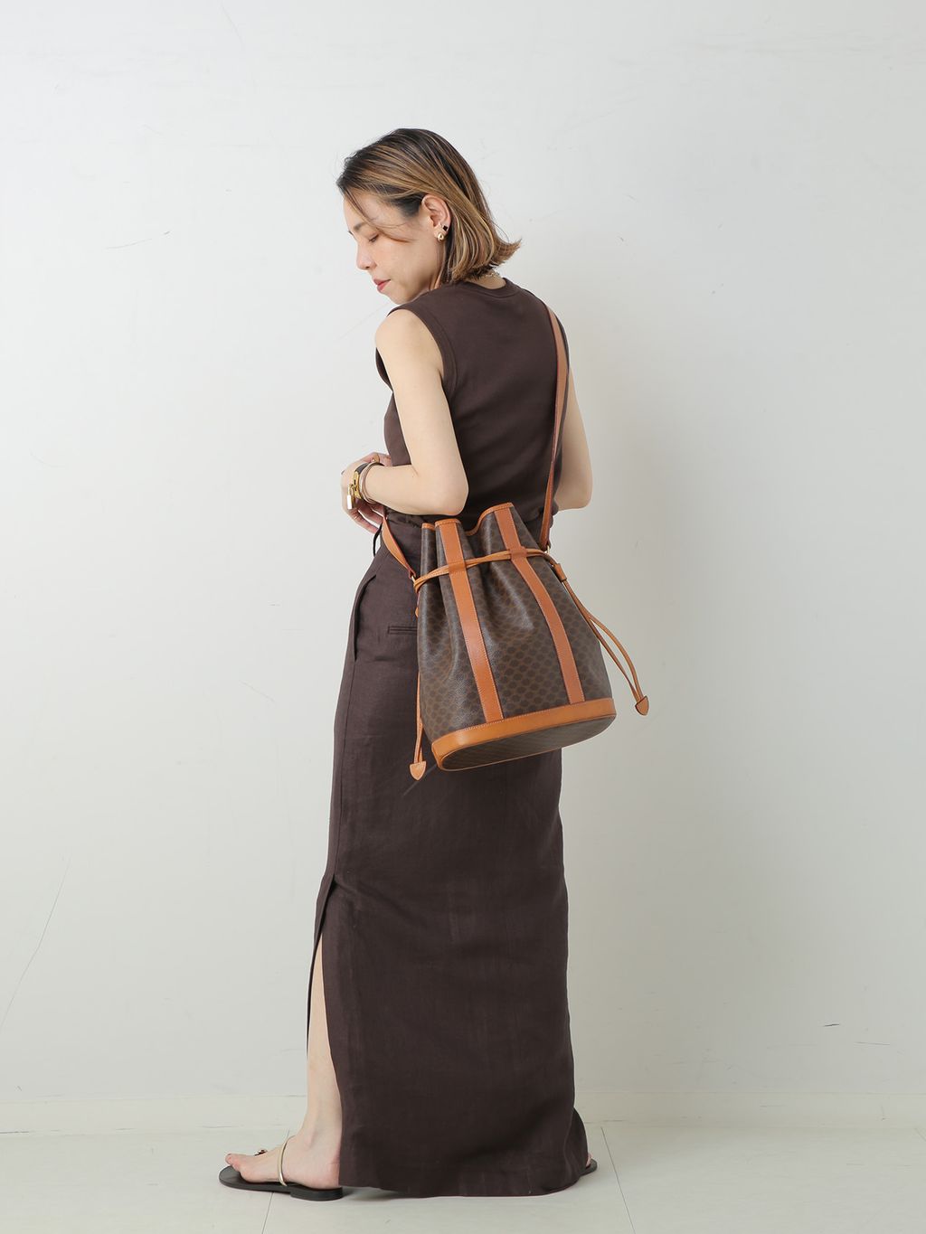 10K square onyx pierce(両耳)のコーディネートスナップ（maki