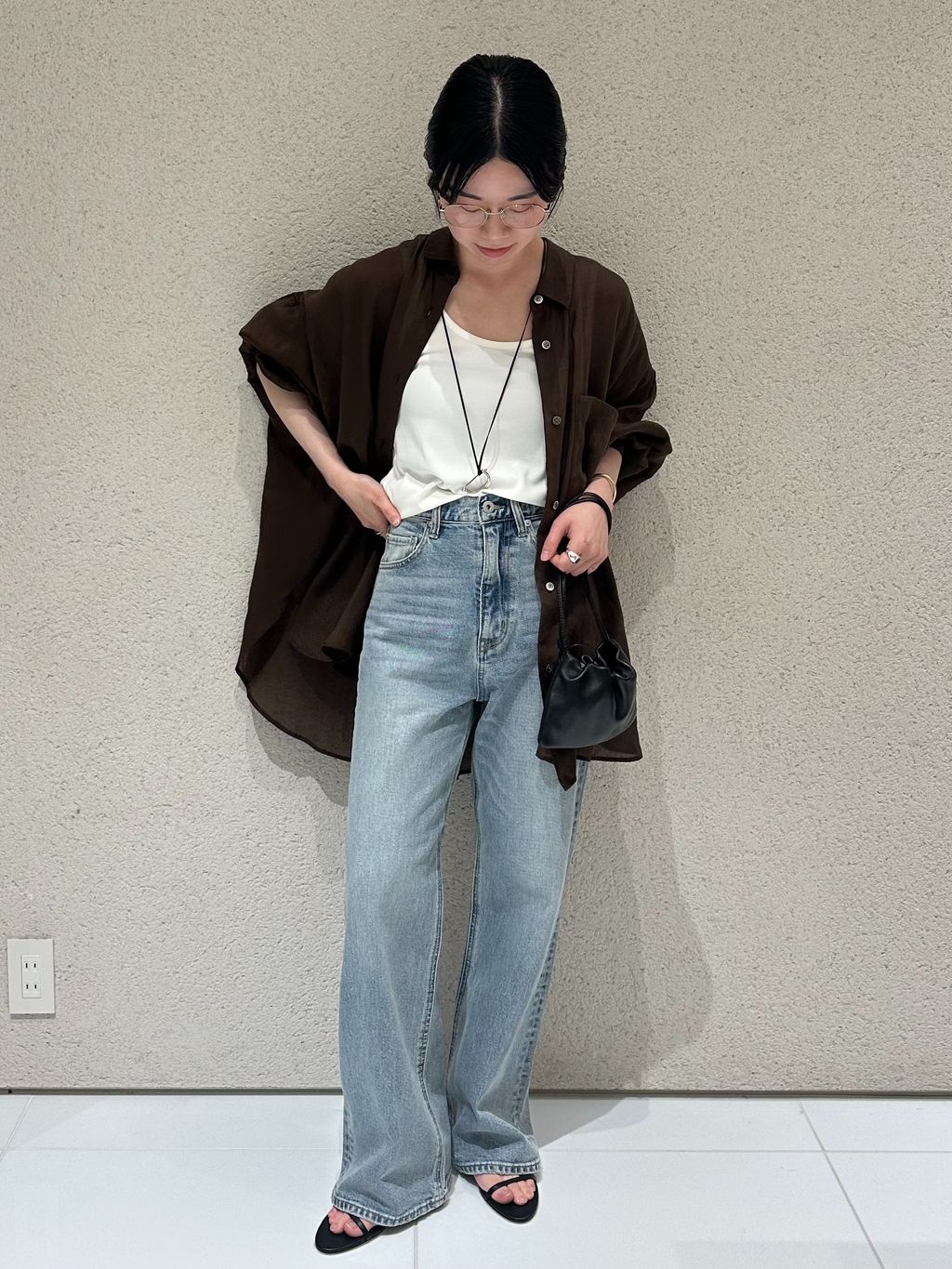 RAMIE LYOCELL VOLUME シャツのコーディネートスナップ（hina）｜Plage