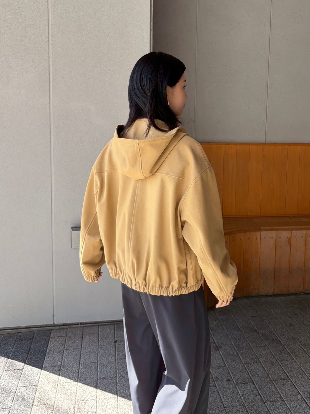 IENA LA BOUCLE GOATLEATHER HOODIEブルゾンのコーディネートスナップ