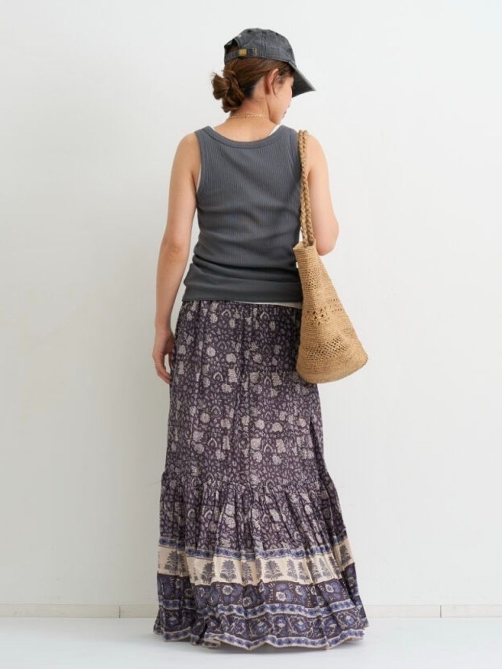 INDIAN LONG SKIRTのコーディネートスナップ（PR Sasaki）｜L