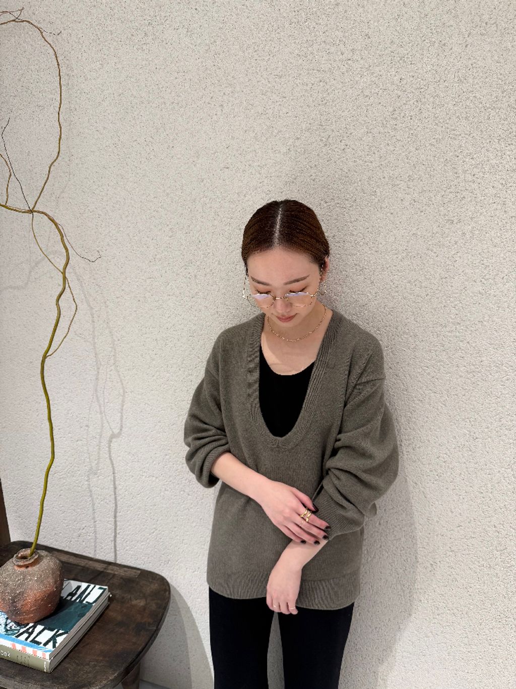 MY_Uneck ニットのコーディネートスナップ（erina）｜Plage