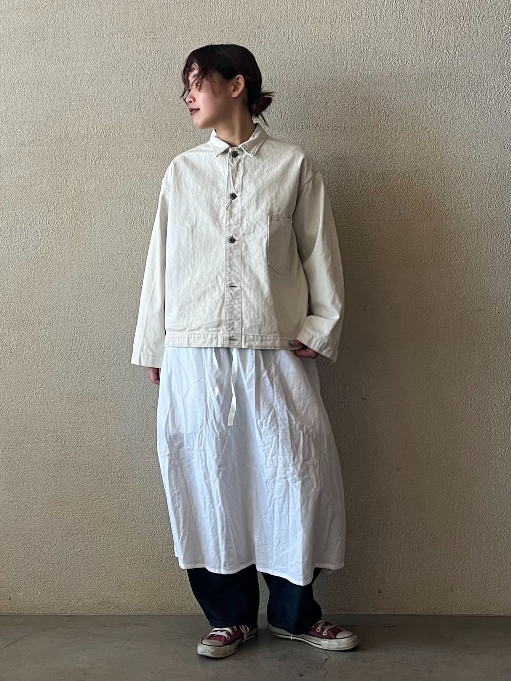 chimala】for luxe DENIM SHIRT JACKET（016）のコーディネート
