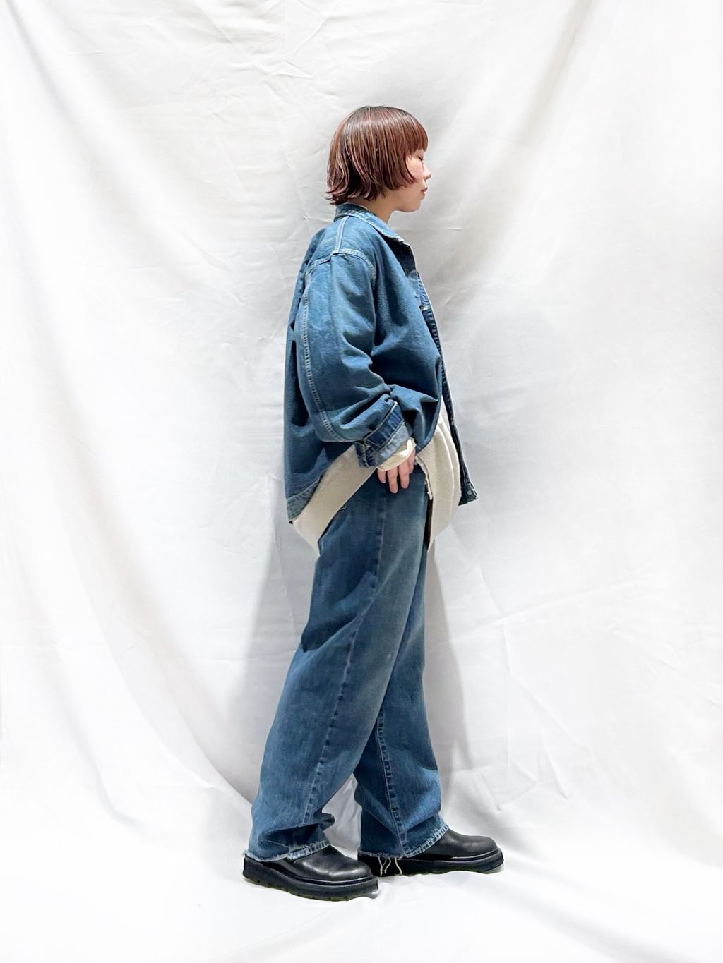 予約》【chimala】for luxe DENIM SHIRT JACKET（045）の