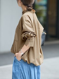 追加予約》ウーリッシュツイルタックボリュームシャツのコーディネート