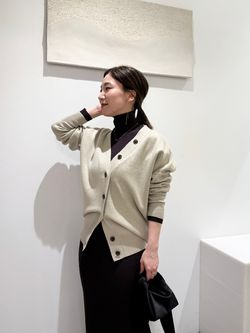 【美品】コーデ売り♡ドッキング ノースリーブオールインワン＆サマーカーディガン 追加》Vネックドルマンカーディガンのコーディネートスナップ（ayumi