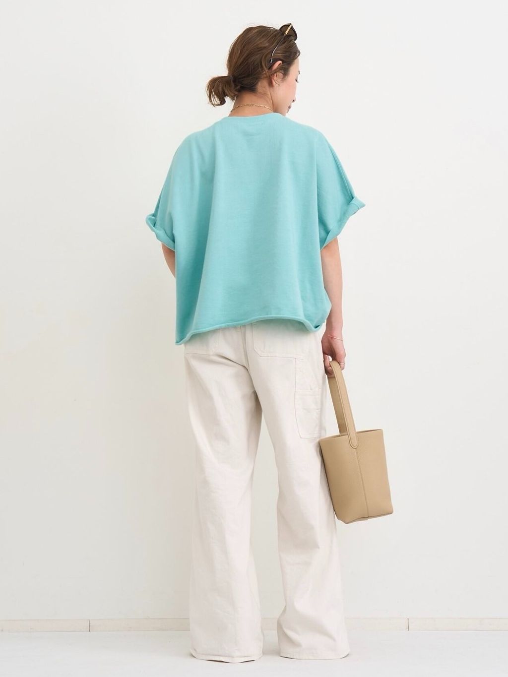 AMERICANA/アメリカーナ】 Short Sleeve Cut Off Sweatの
