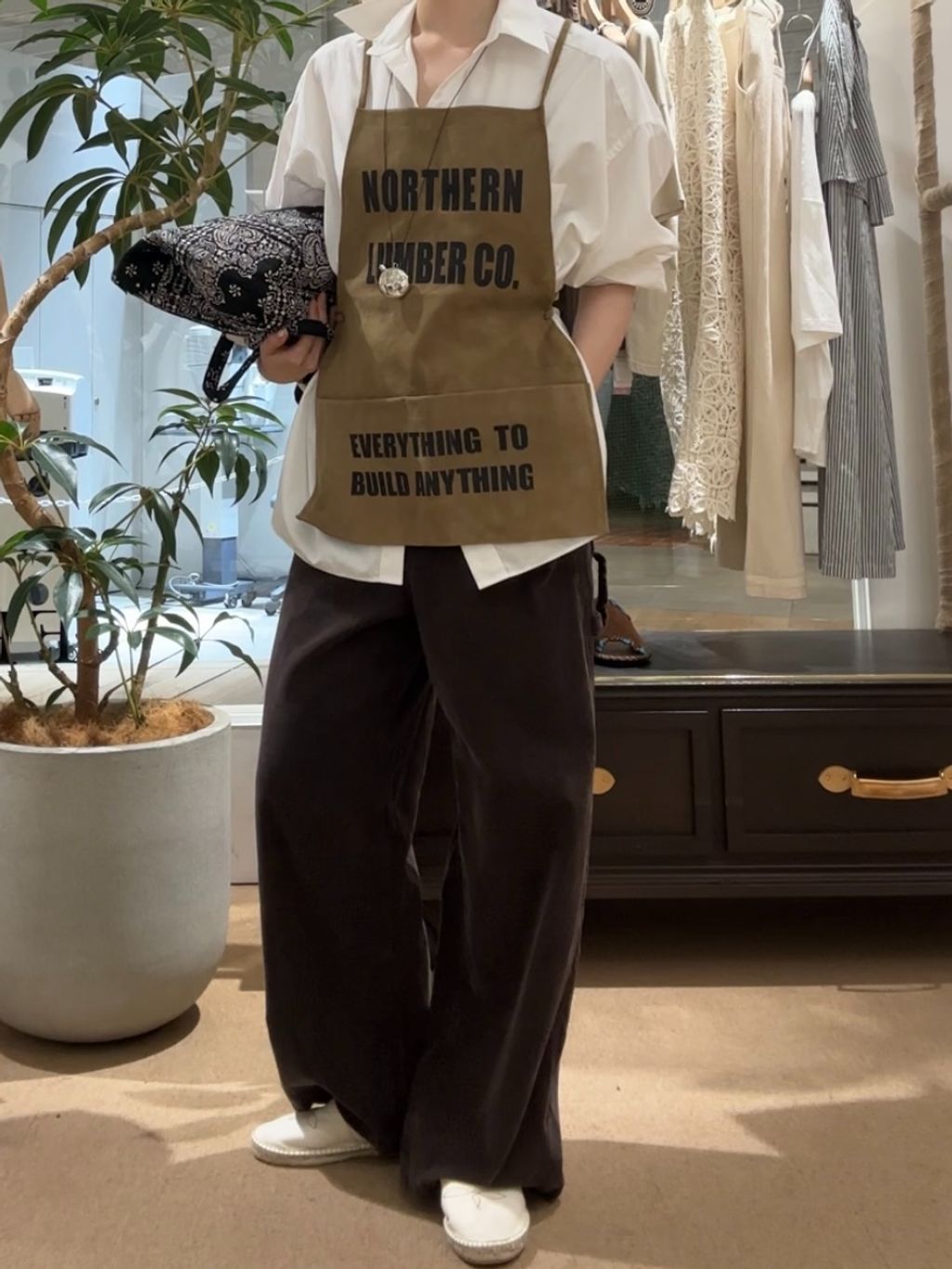 THRIFTY LOOK / スリフティ ルック 別注スエードエプロンベストの