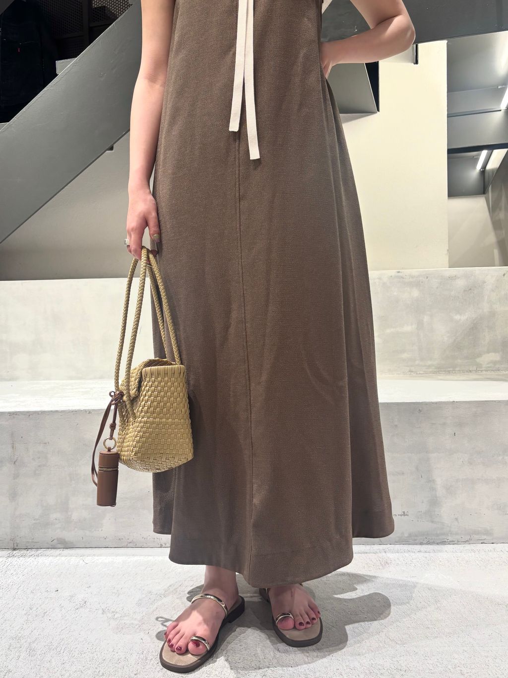 手洗い可》EN ノースリーブワンピースのコーディネートスナップ（fuka