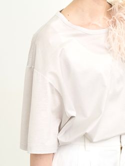INDRESS (インドレス) L'Appartement 【INDRESS/インドレス】Cotton t-shirt グレー 1 INDRESS/インドレス】 COTTON JERSEY TEE（Tシャツ／カットソー）｜L
