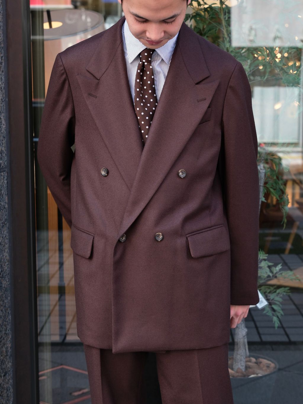 la favola (ラ ファ―ボラ) 4B Double Jacketのコーディネートスナップ