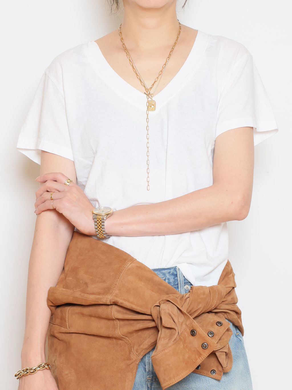 PERFECT WHITE TEE/パーフェクトホワイトティー】Vネック Tシャツの