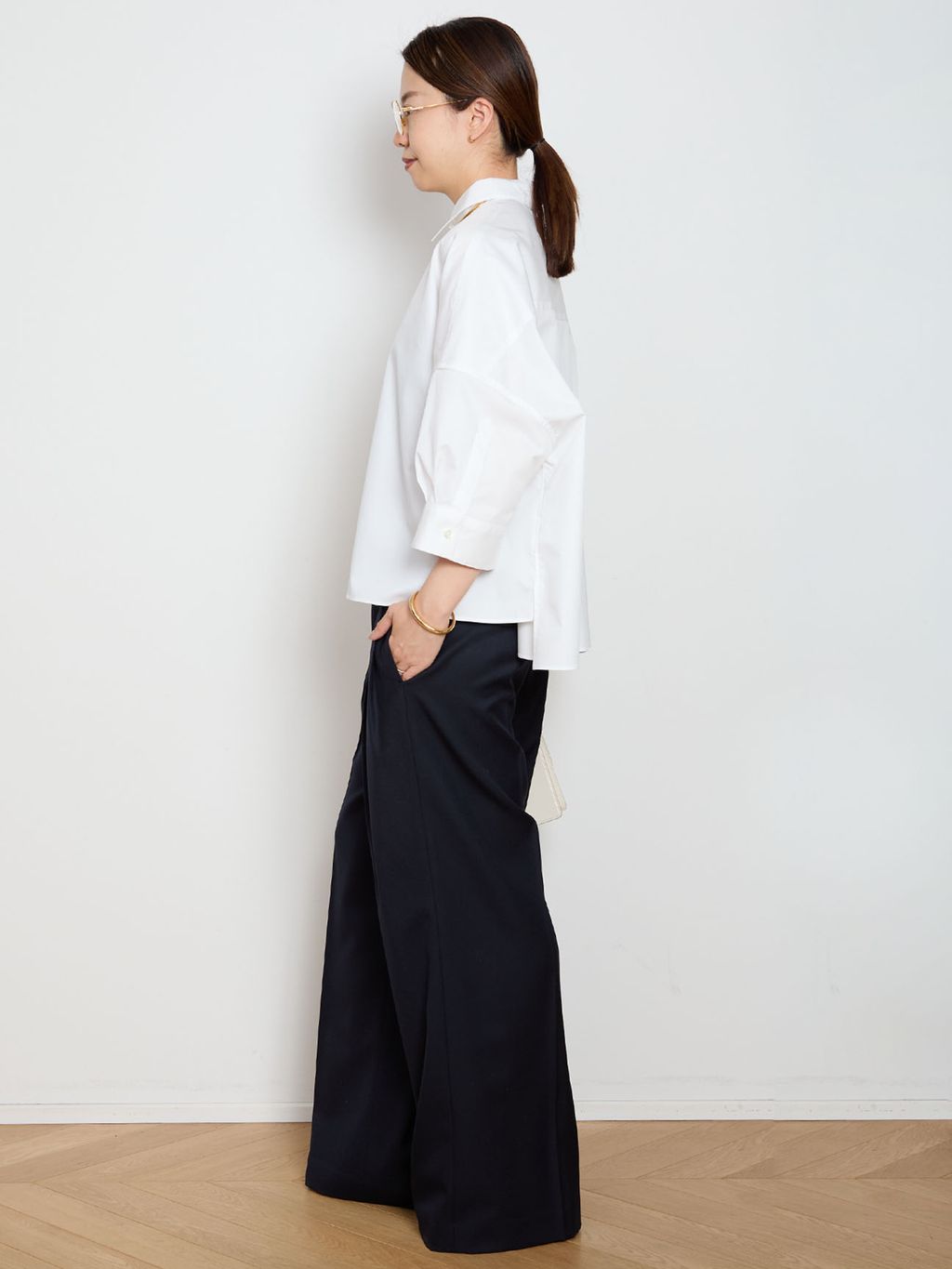 VICTORIAN SAGE タックEASY パンツのコーディネートスナップ（HASE