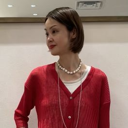 コットンレース ノーカラージャケットのコーディネートスナップ（keity
