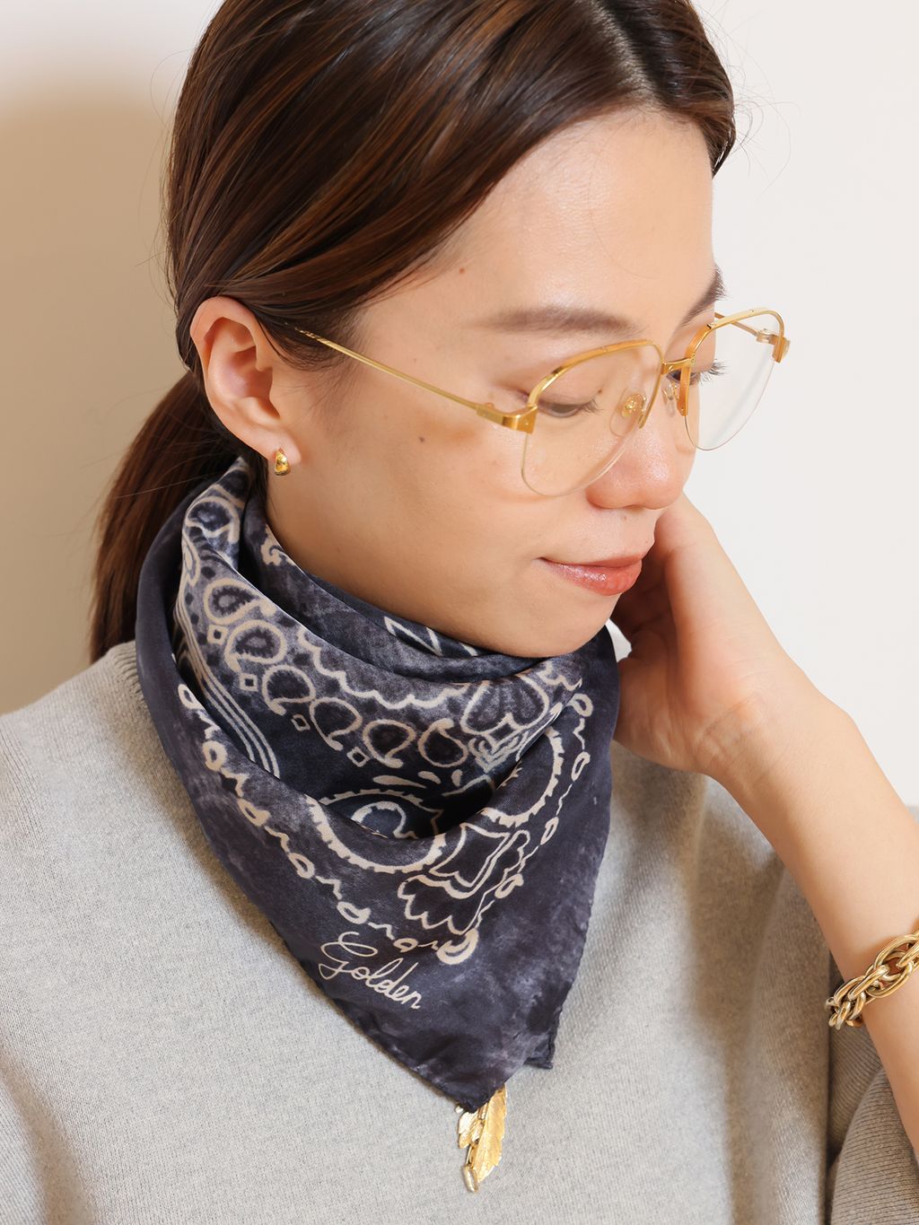 SMOOTH TOP クルーネック プルオーバーのコーディネートスナップ（HASE