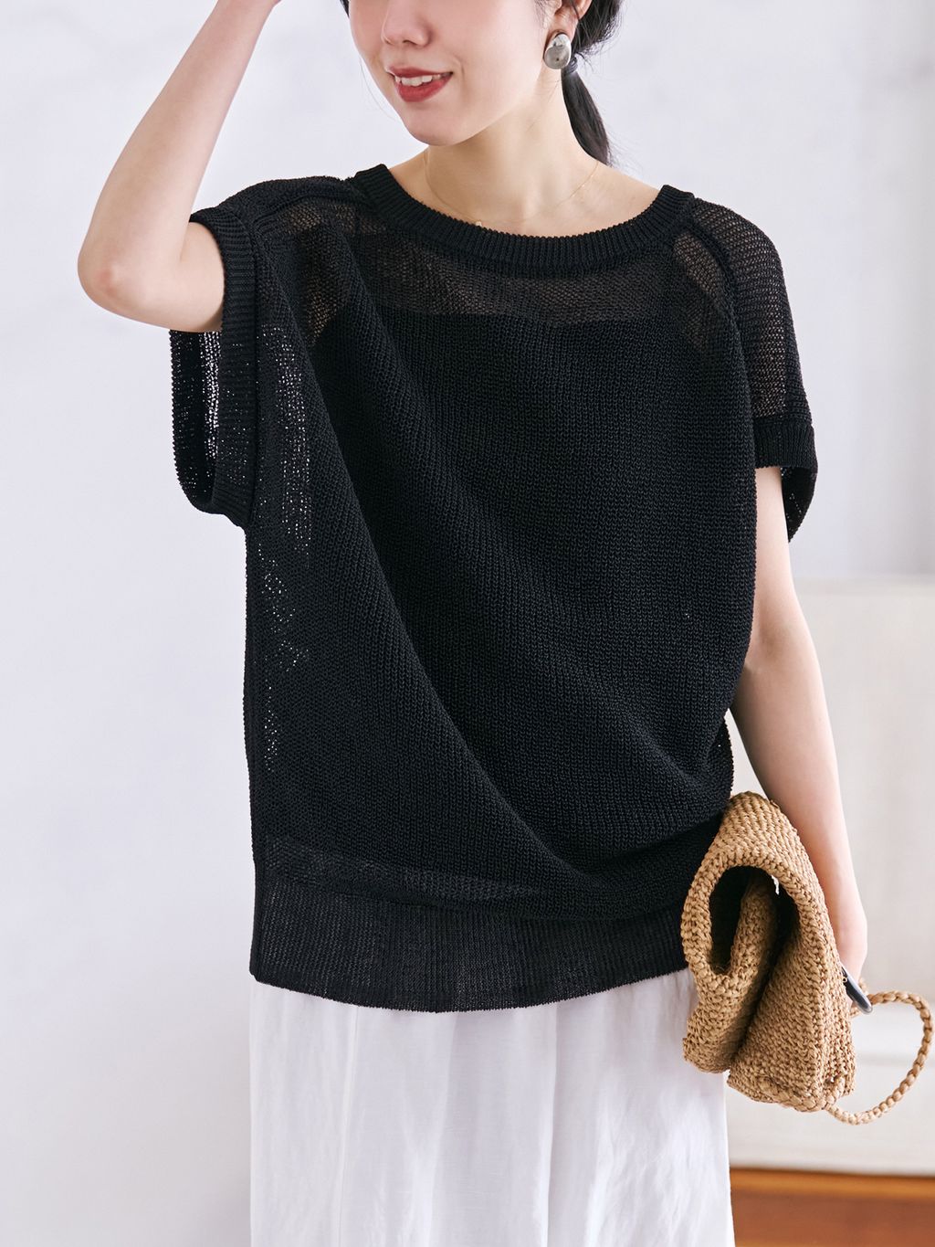 2WAY カタアゼ KNIT ベストのコーディネートスナップ（Mayu）｜Plage
