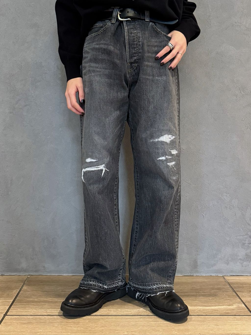 13OZデニム ダメージ5PKのコーディネートスナップ（Y.K）｜journal