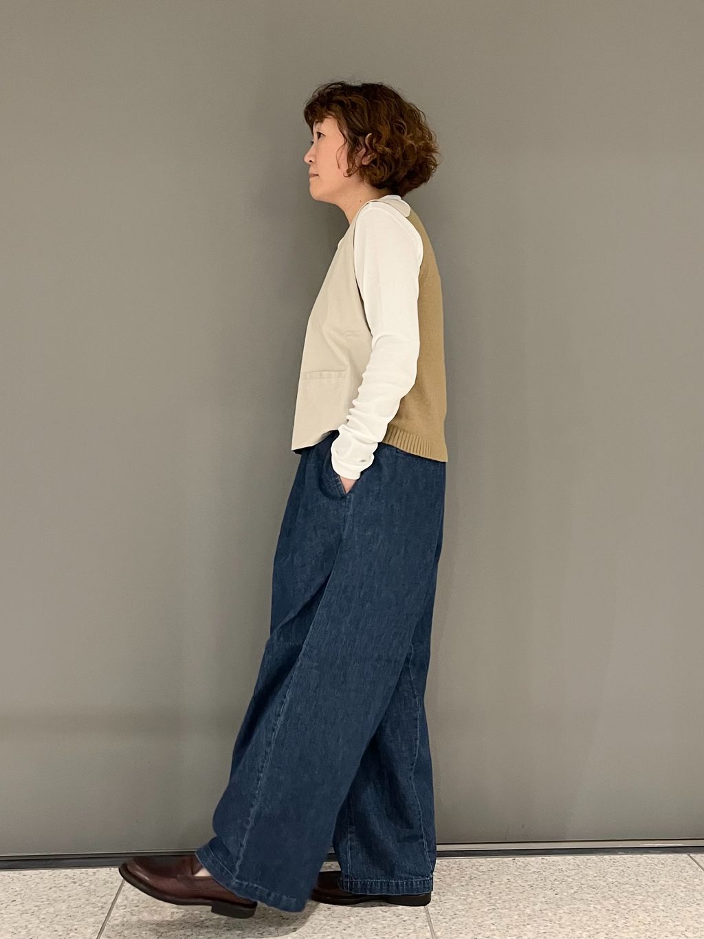 journal standard luxe 10ozデニム セットアップ 10OZデニム シフトパンツのコーディネートスナップ（YY）｜journal