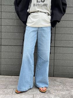 a&m ハシゴレースリボンブラウスのコーディネートスナップ（Momoka