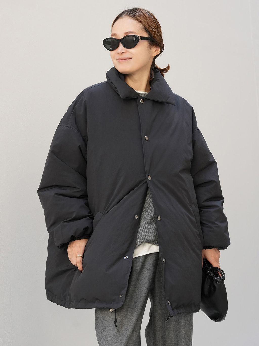 CALUX/キャラクス】PUFFER COACH JACKETのコーディネートスナップ