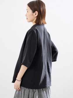 接触冷感》ウォッシャブル シアーショートスリーブジャケットの
