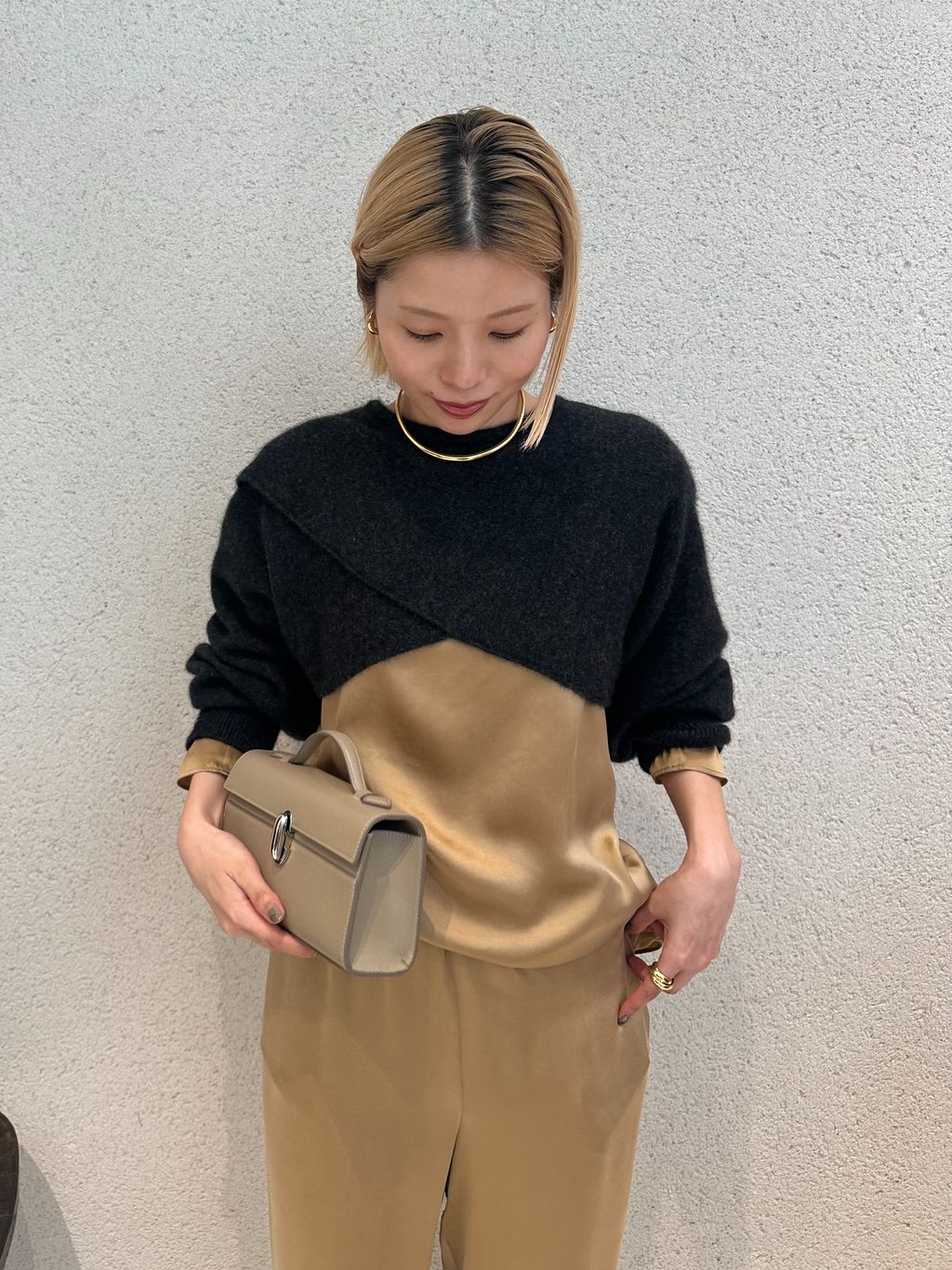 ENRICA / エンリカ SLEEVE CAPE ニットのコーディネートスナップ（nana