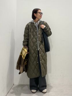 別注【TAION / タイオン】ロングダウンコートのコーディネートスナップ