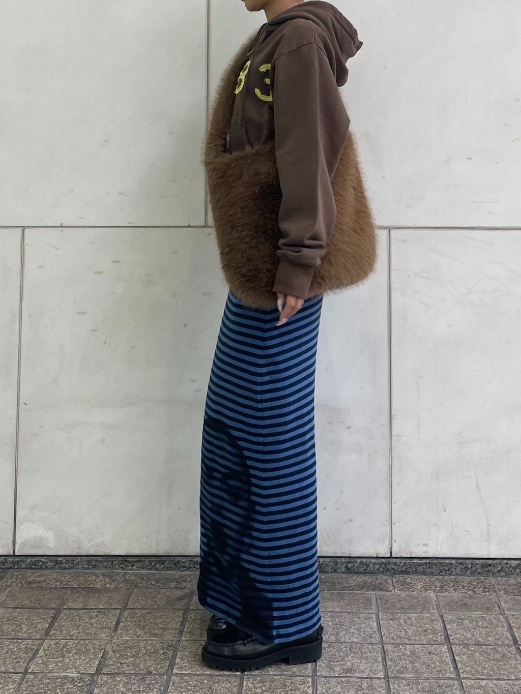 追加3》ボーダープリントスカートのコーディネートスナップ（sae