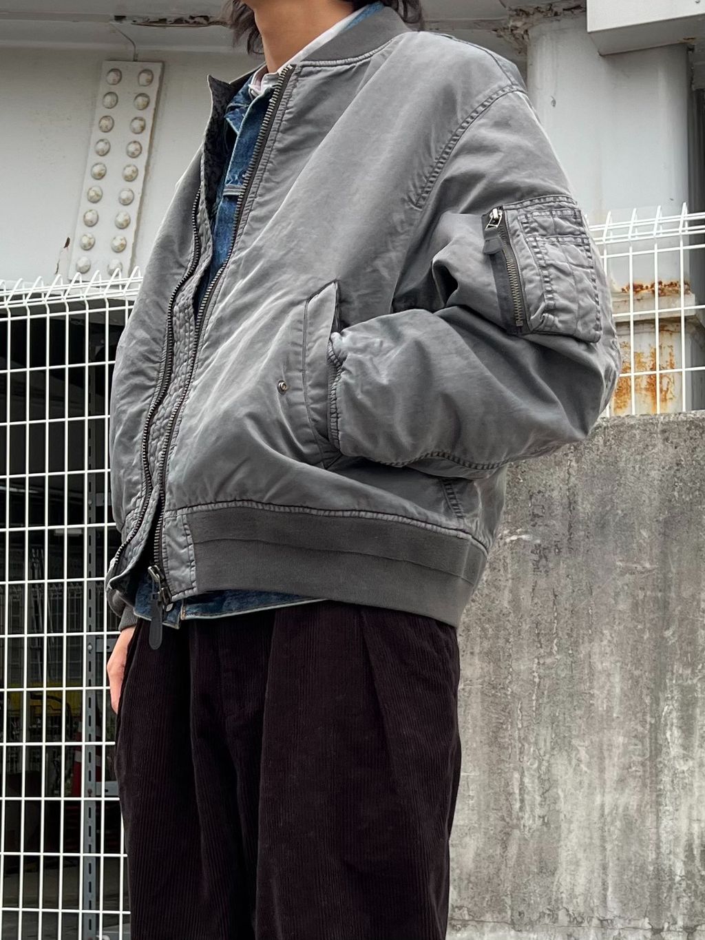ガーメントダイ ボンバー ジャケットのコーディネートスナップ（わたし