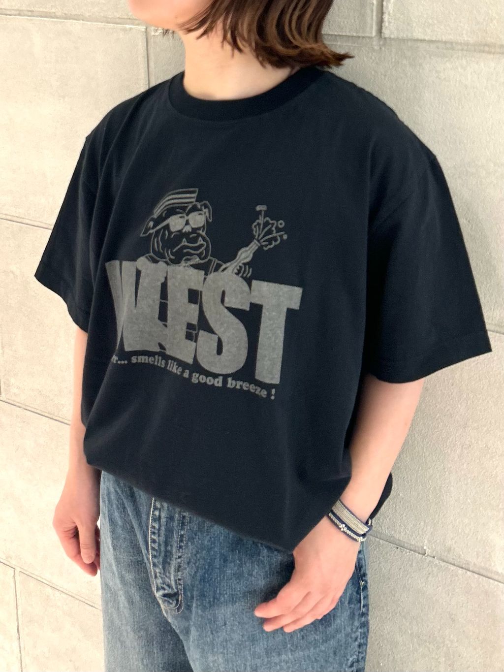 ARMEN】BANDED COLLAR LONG SHIRT 115cmのコーディネートスナップ（A.T