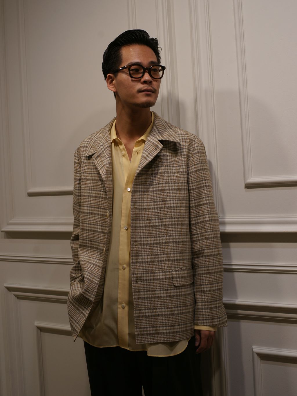 AURALEE (オーラリー) SILK LINEN NEP CHECK JACKETのコーディネート