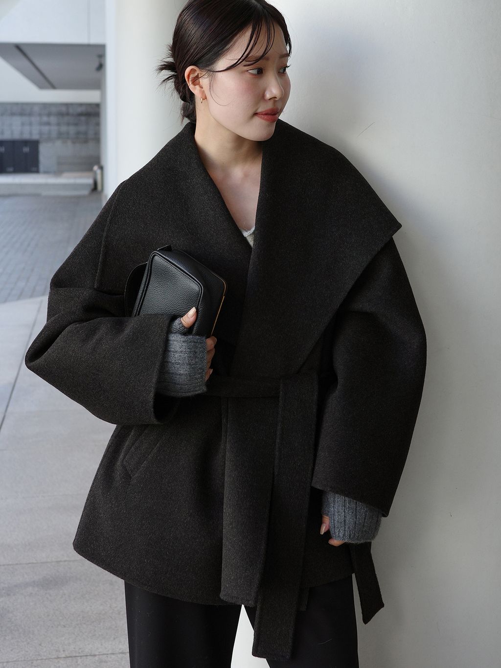 追加》HAMILTON DRAPE HALF コート 2のコーディネートスナップ（risa