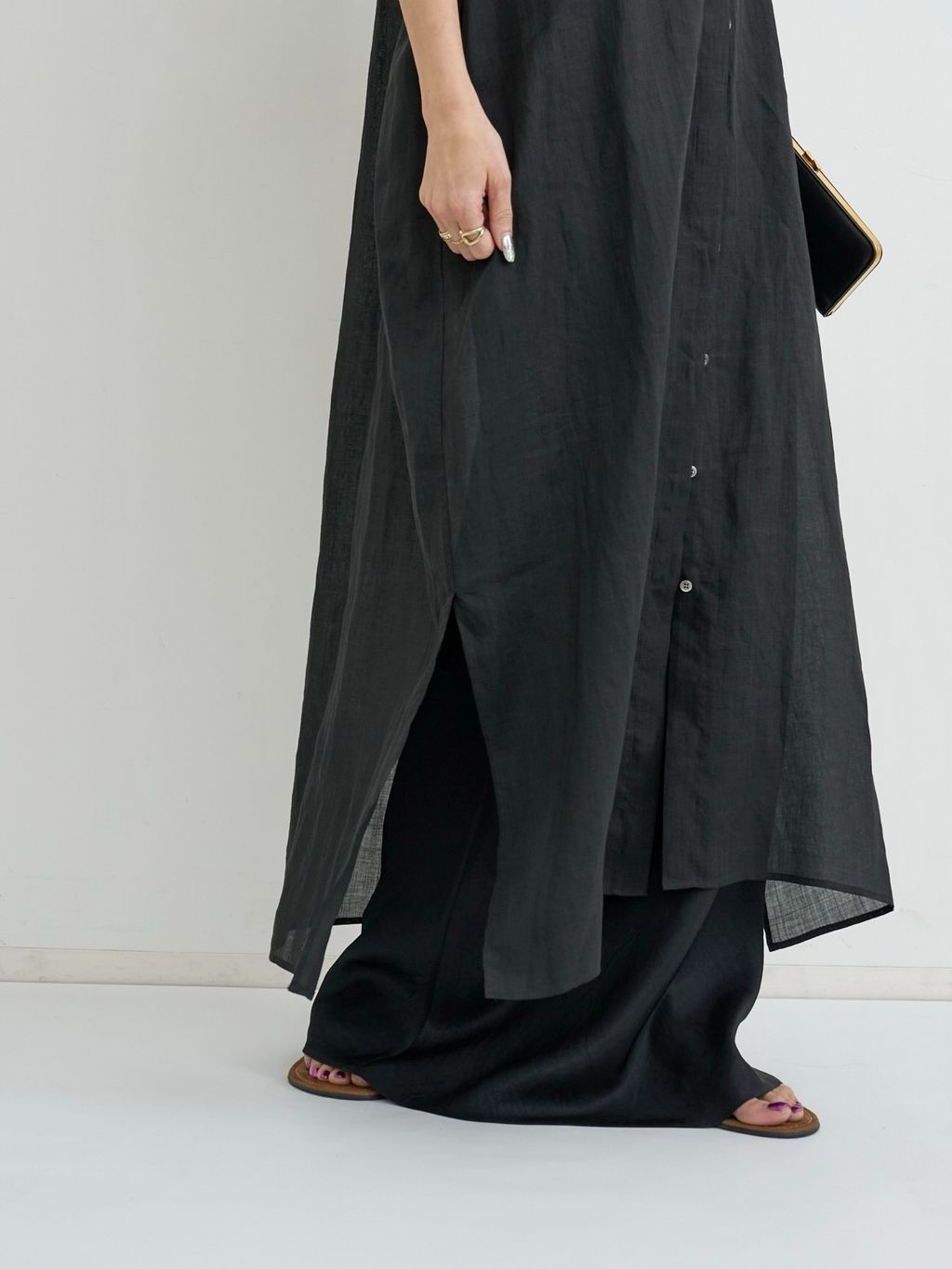 Ramie Shirts Dressのコーディネートスナップ（STAFF.S）｜L