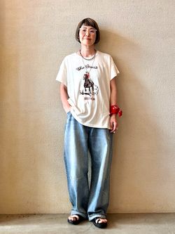 13OZ クラッシュダメージデニムのコーディネートスナップ（E.O