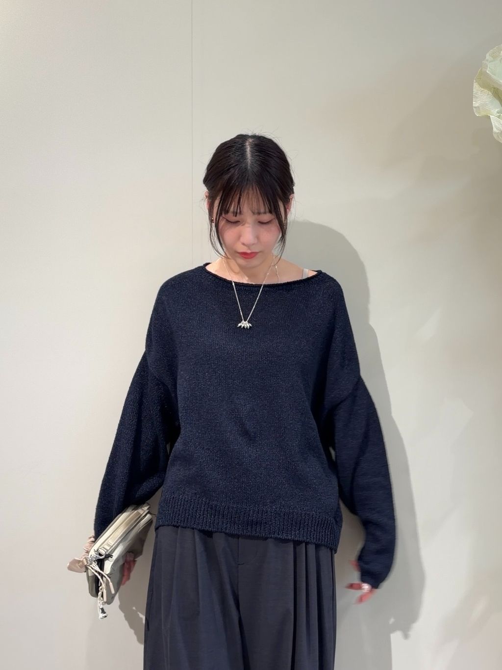 ミックスヤーン ワイドプルオーバーのコーディネートスナップ（ruka