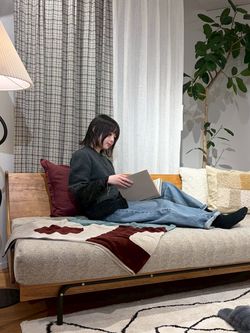 創意的な復古スタンドは個性的にリビングルームの寝床を飾ります 予約》《大型商品》HABITAT SOFA BED 200cm BEIGE ハビタソファ ベット