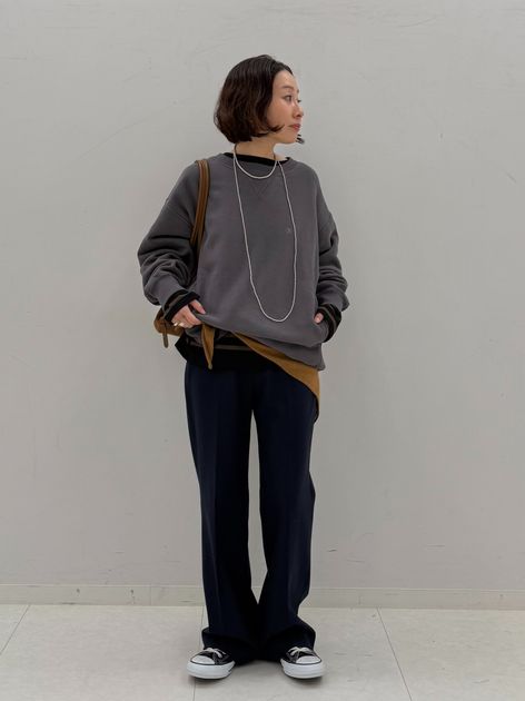 LEVI PATA×FRAMeWORK ポンチョスエットのコーディネートスナップ（yoko 