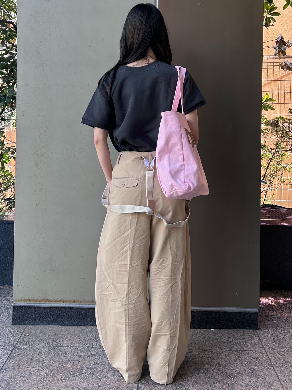 手洗い可 / セルロースチノサスペンダータックトラウザーの