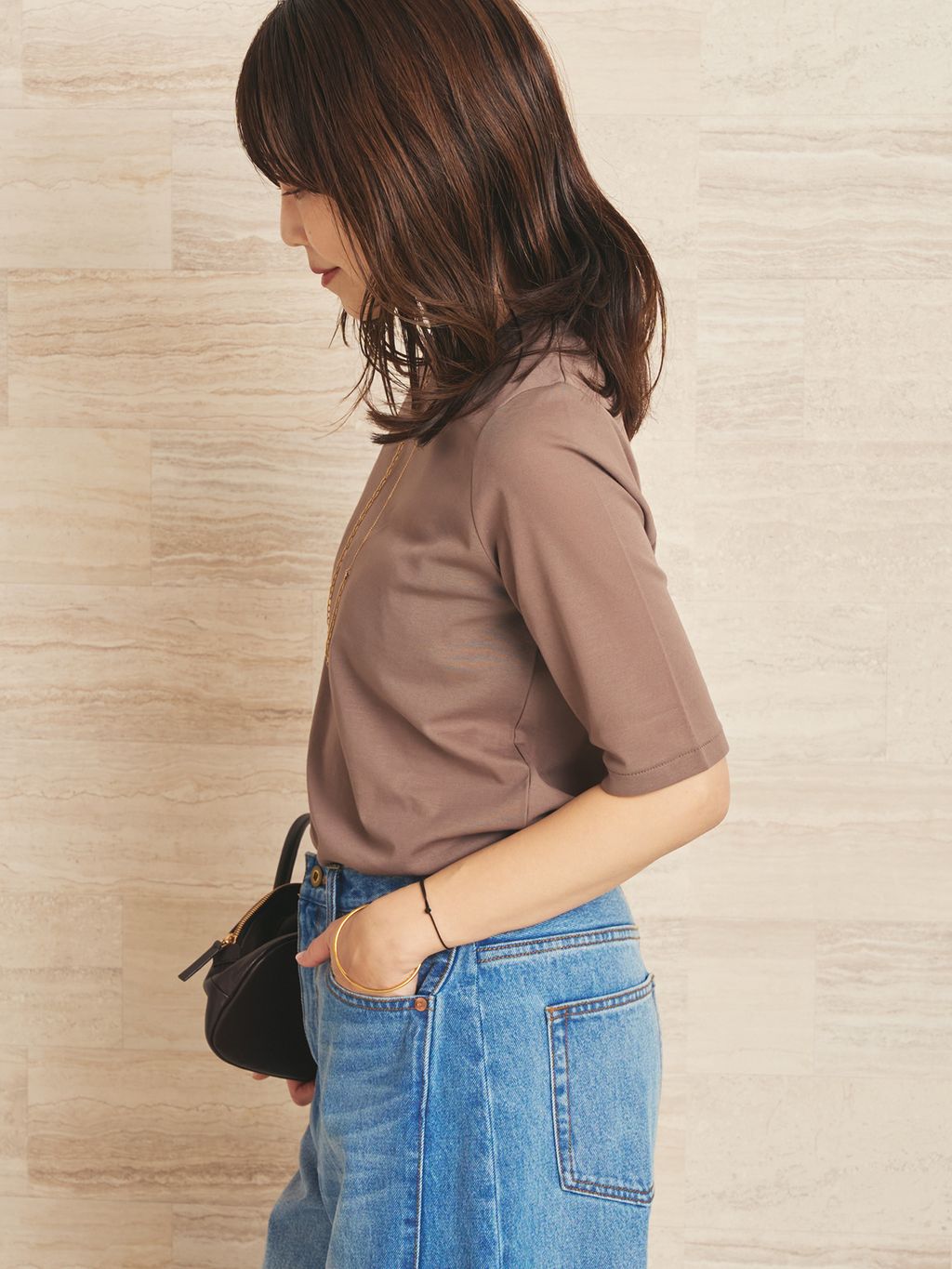 追加》REMAKE WIDE DENIM パンツのコーディネートスナップ（yoshie