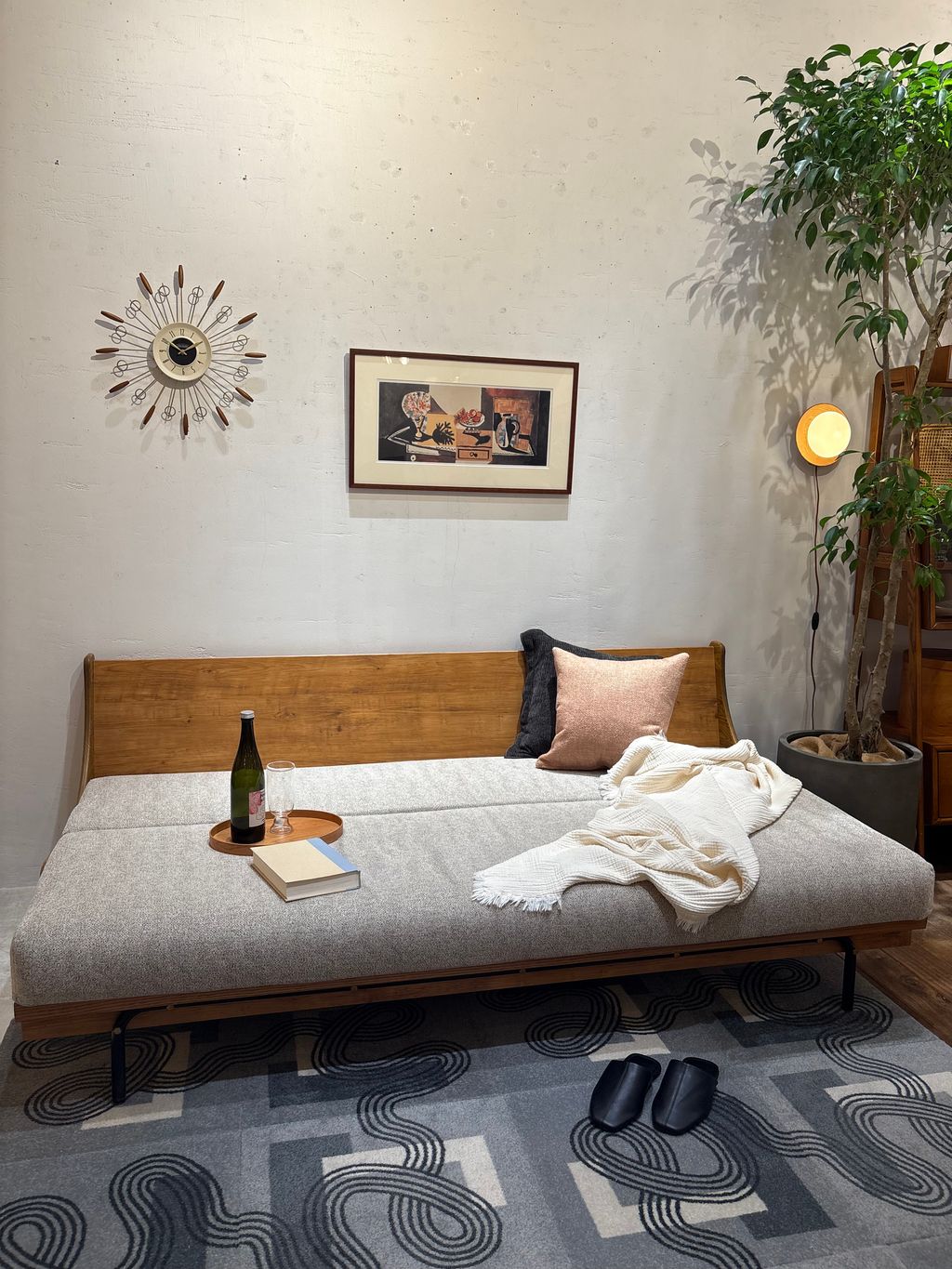大型商品》HABITAT SOFA BED 200cm BEIGE ハビタソファ ベットの